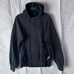 HMK USA Mens M Dark Gray Pullover Hoodie Zippered Kangaroo Pocket Raglan Fleece